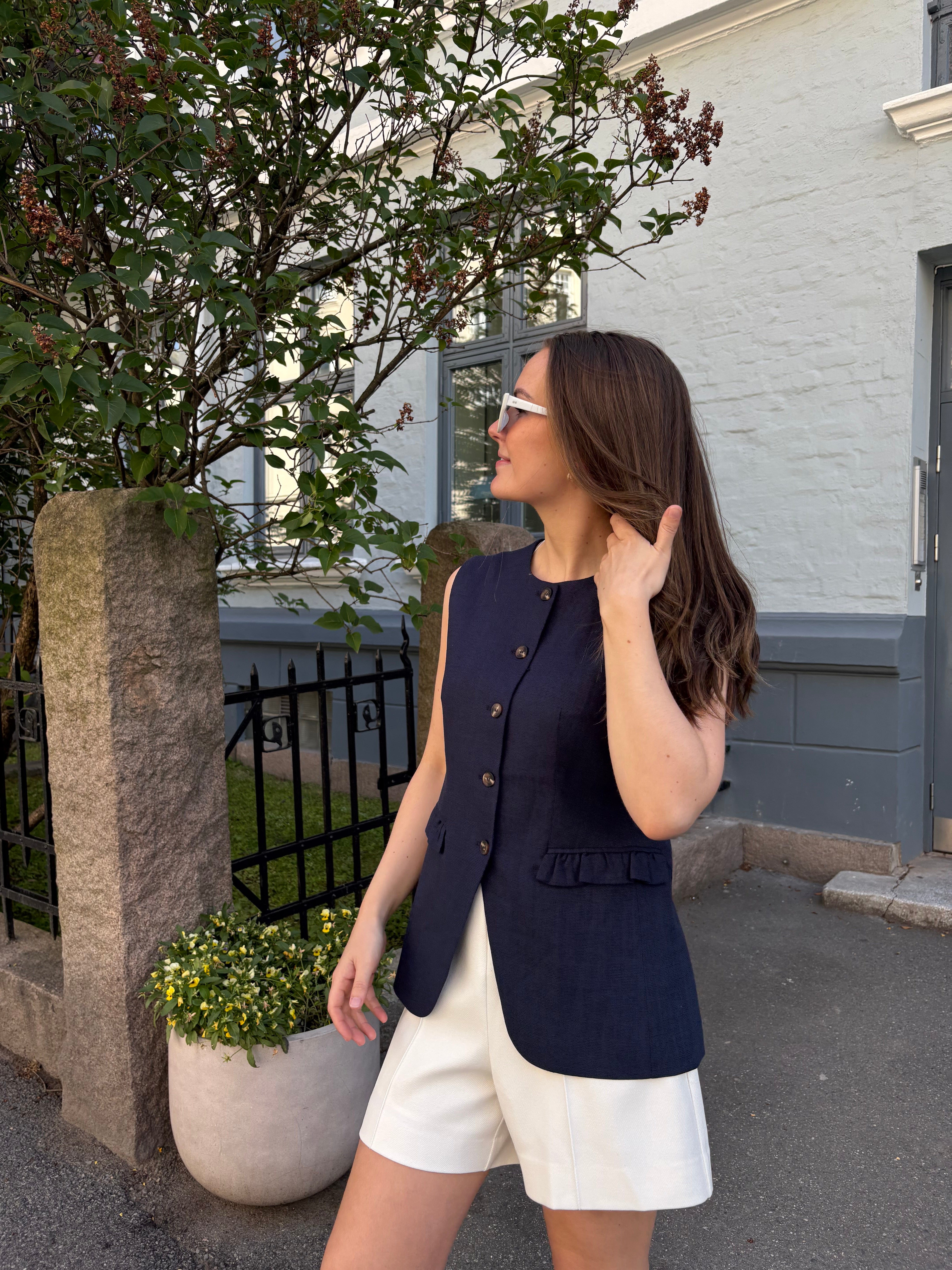 YASAGANA Tailored Waistcoat - Navy Blazer